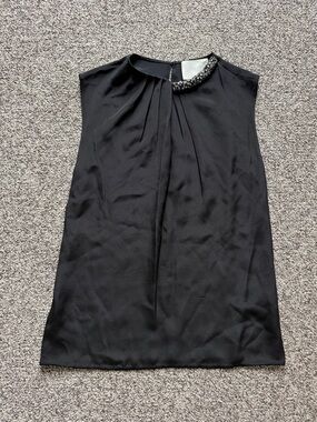 3.1 Phillip Lim Beaded Black Dressy Silk Blouse Top 2